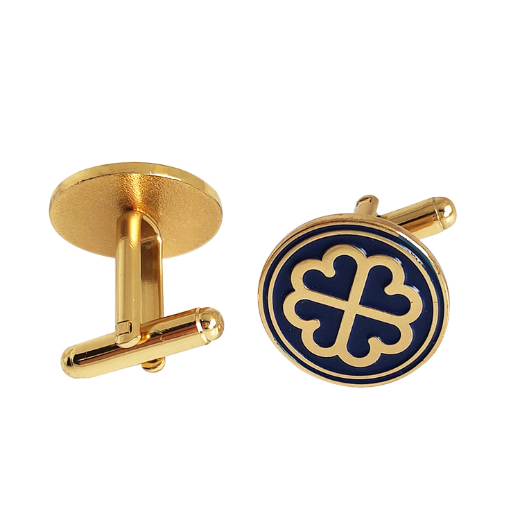 Custom Gold Cufflinks Enamel Gift