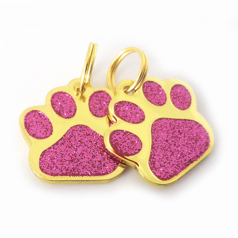 Pet Accessory, Pawprint Sparkling Cat and Dog Anti-Loss Tag