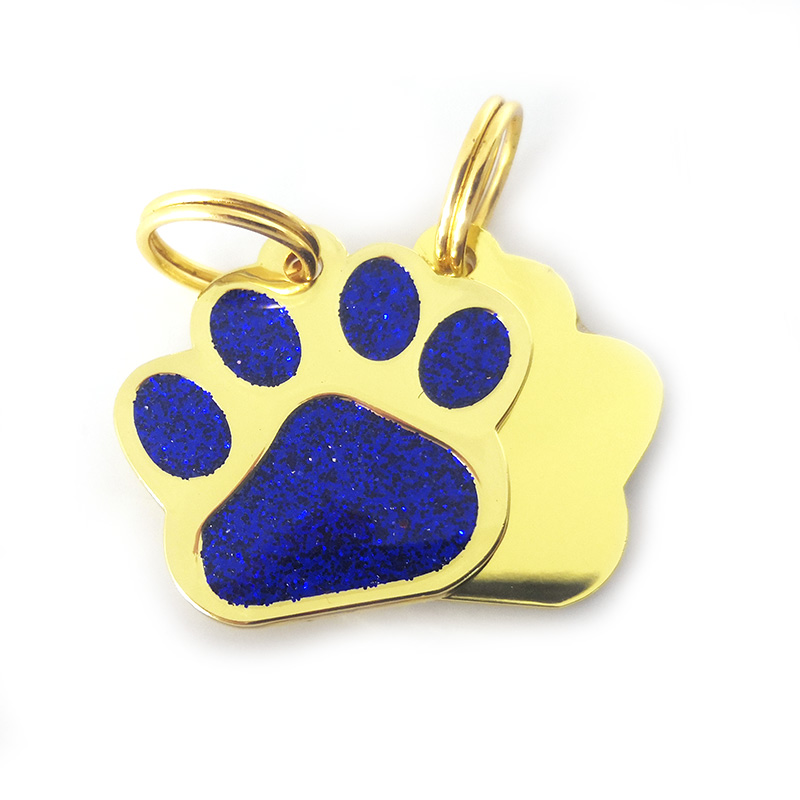 Pet Accessory, Pawprint Sparkling Cat and Dog Anti-Loss Tag