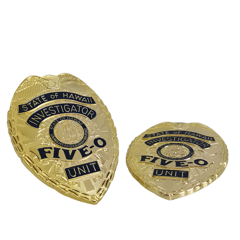 Hawaii Five-O Logo 3D Metal Police Badge With Safety Pin