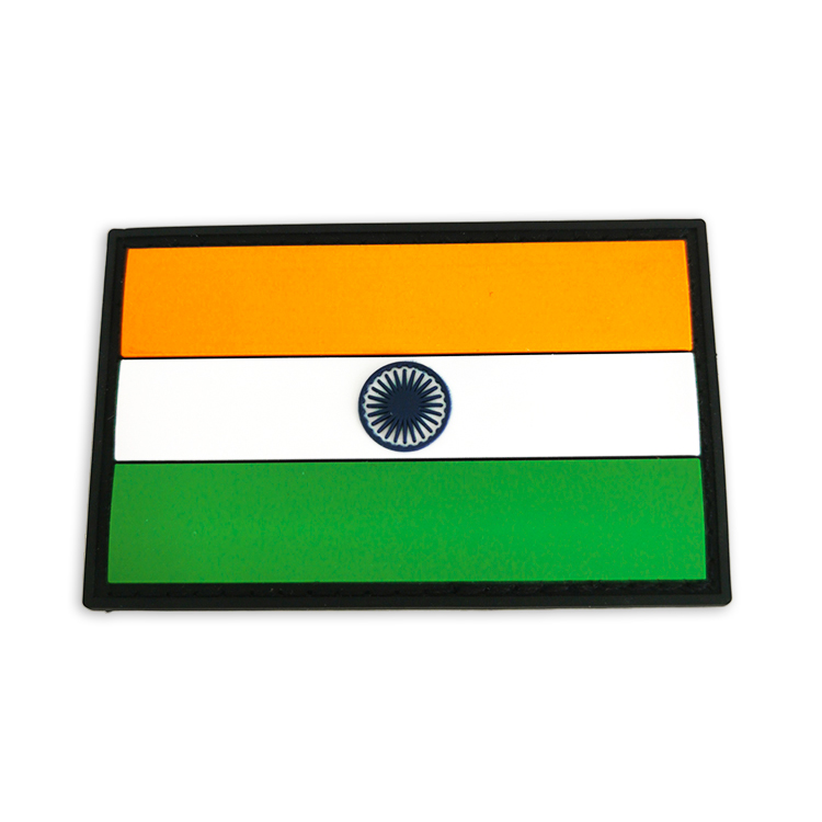 India National Flag PVC Patch Label Badge