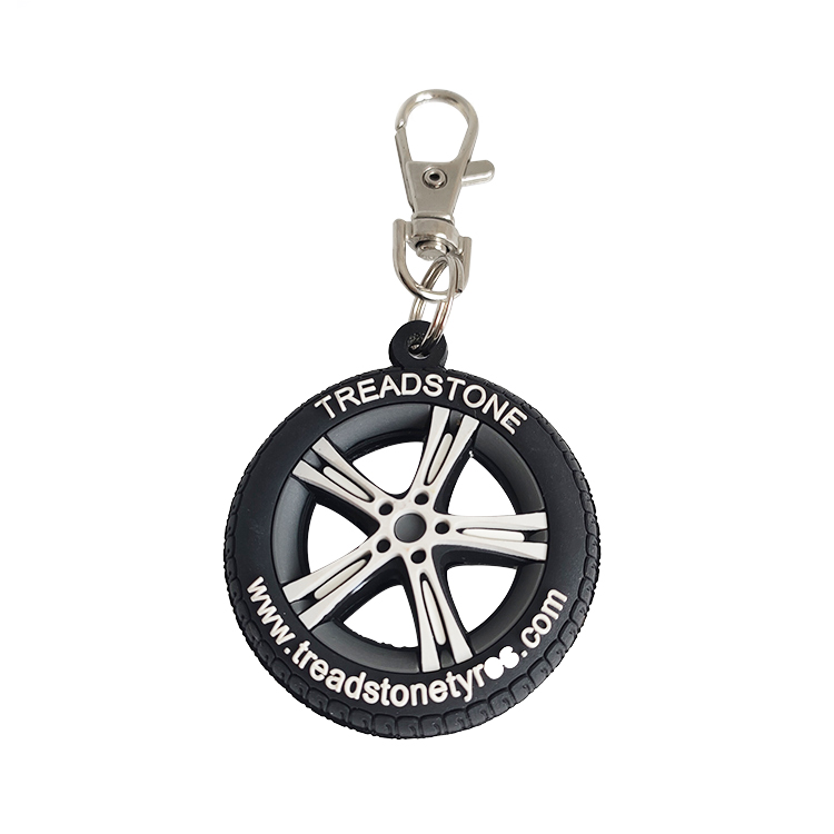 Fashion 3D Tire PVC Keychain