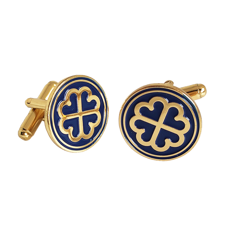 Custom Gold Cufflinks Enamel Gift