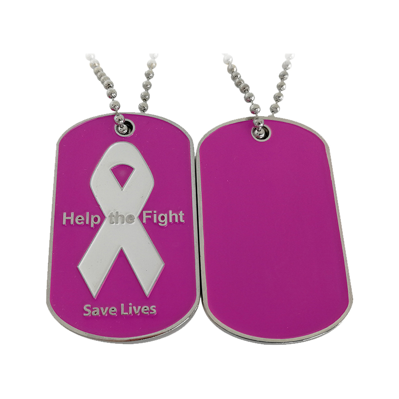 Breast Cancer Pink Ribbon Necklace