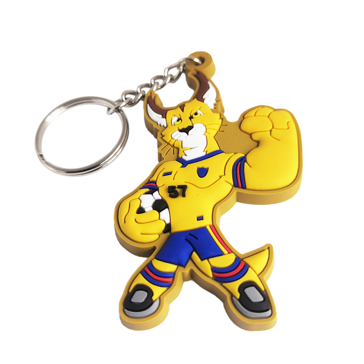 Cartoon Lion Football Sports Commemorative Keychain