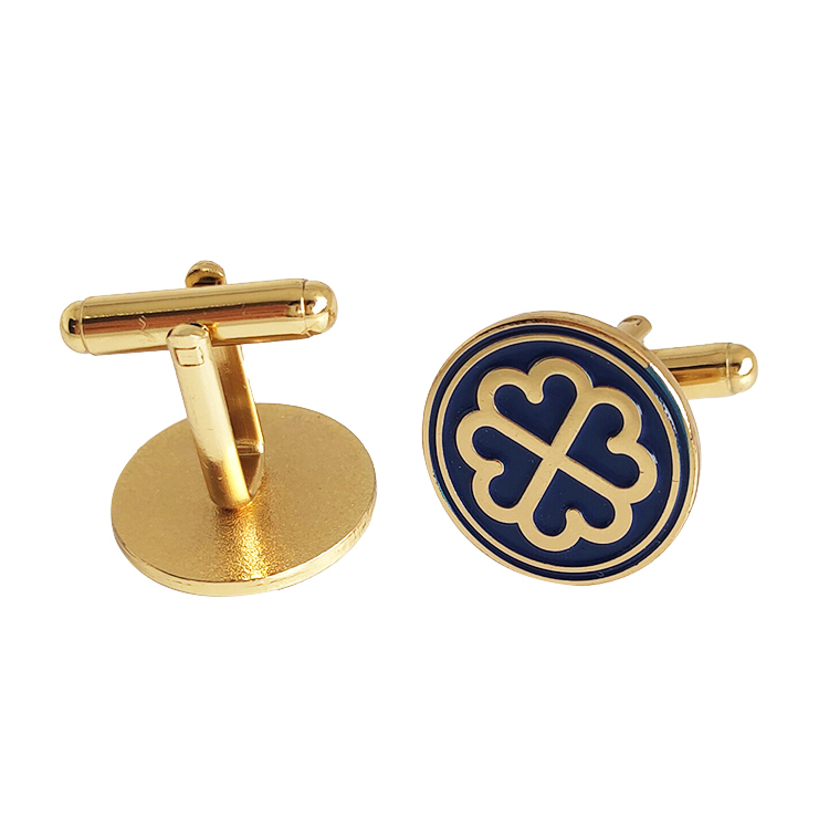 Custom Gold Cufflinks Enamel Gift