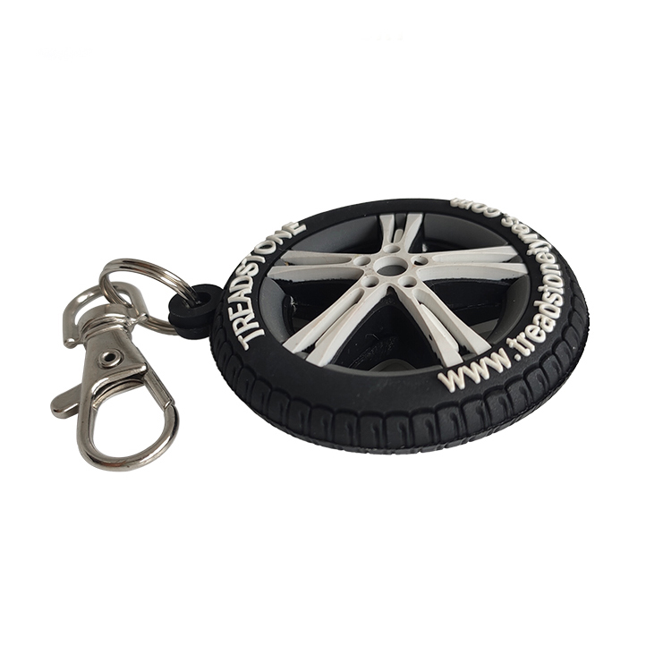 Fashion 3D Tire PVC Keychain