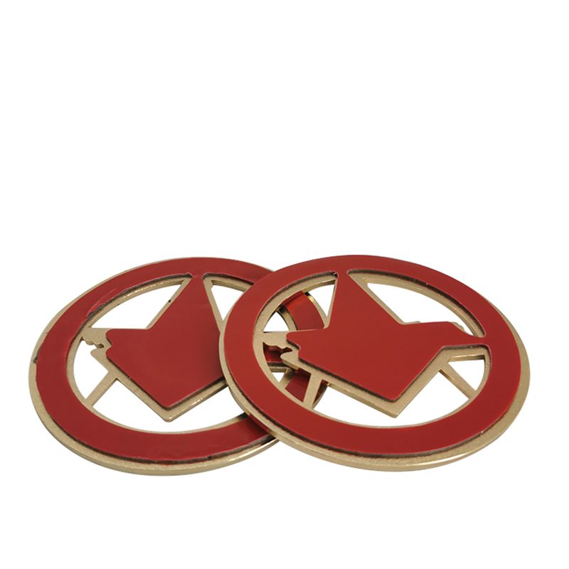 Gold Plated Mansonic Logo Square & Compass Car Emblem