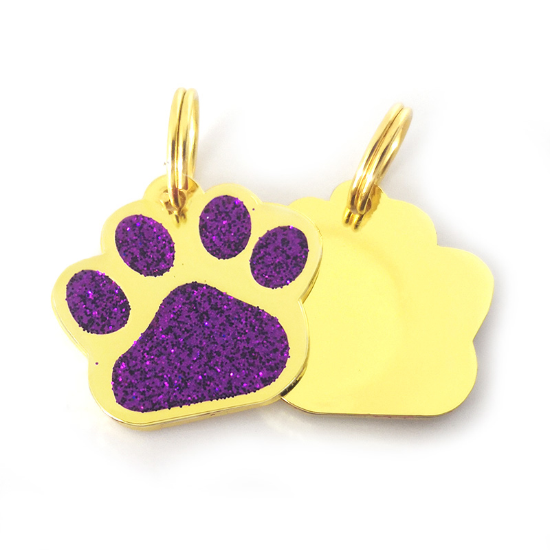 Pet Accessory, Pawprint Sparkling Cat and Dog Anti-Loss Tag