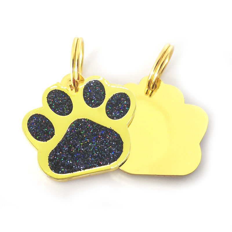 Pet Accessory, Pawprint Sparkling Cat and Dog Anti-Loss Tag