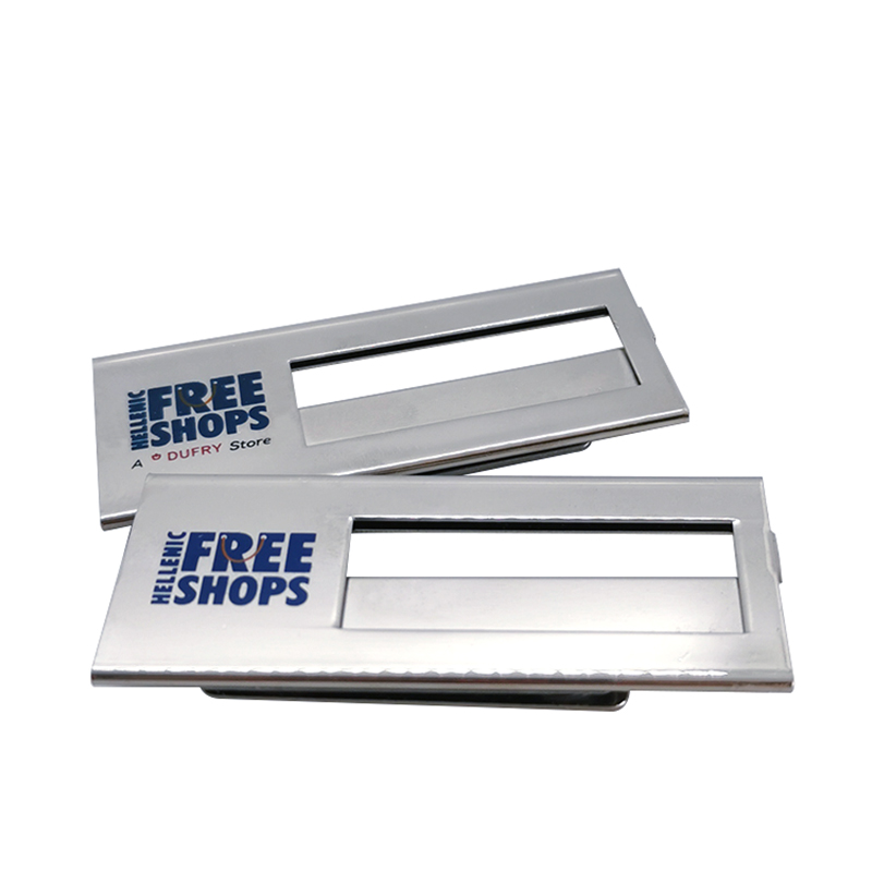 Hellenic Duty Free Shop Printed Logo Insertable Card Name Plate   