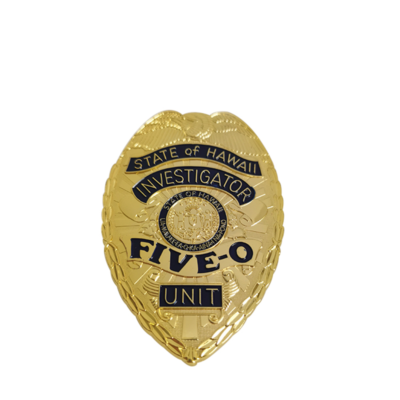 Hawaii Five-O Logo 3D Metal Police Badge With Safety Pin