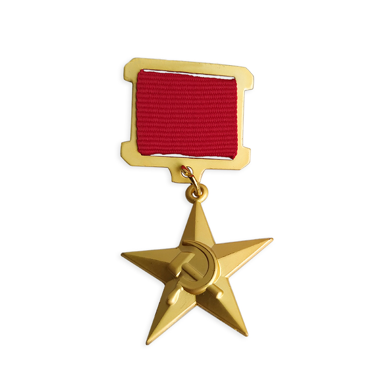 3D Gold Star Hero Medal Of Socialist Labour Of Russia