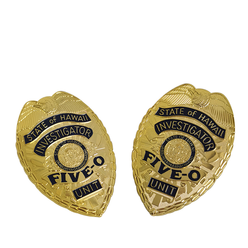 Hawaii Five-O Logo 3D Metal Police Badge With Safety Pin