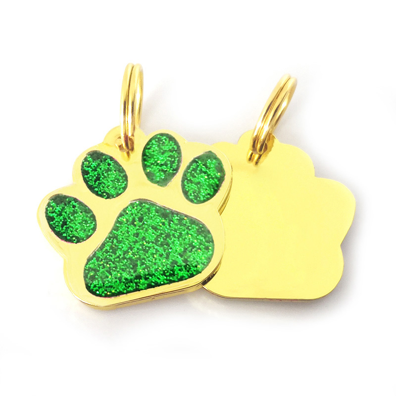 Pet Accessory, Pawprint Sparkling Cat and Dog Anti-Loss Tag