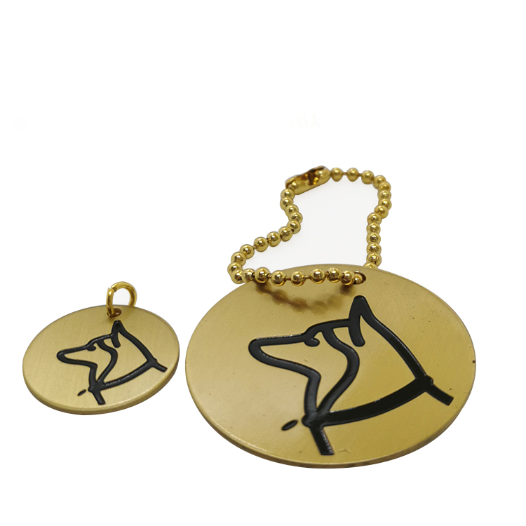 Lovely Brass Metal Dog Charm Pet ID tag