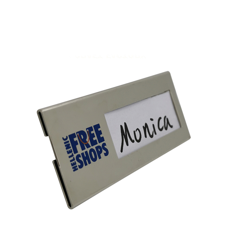 Hellenic Duty Free Shop Printed Logo Insertable Card Name Plate   