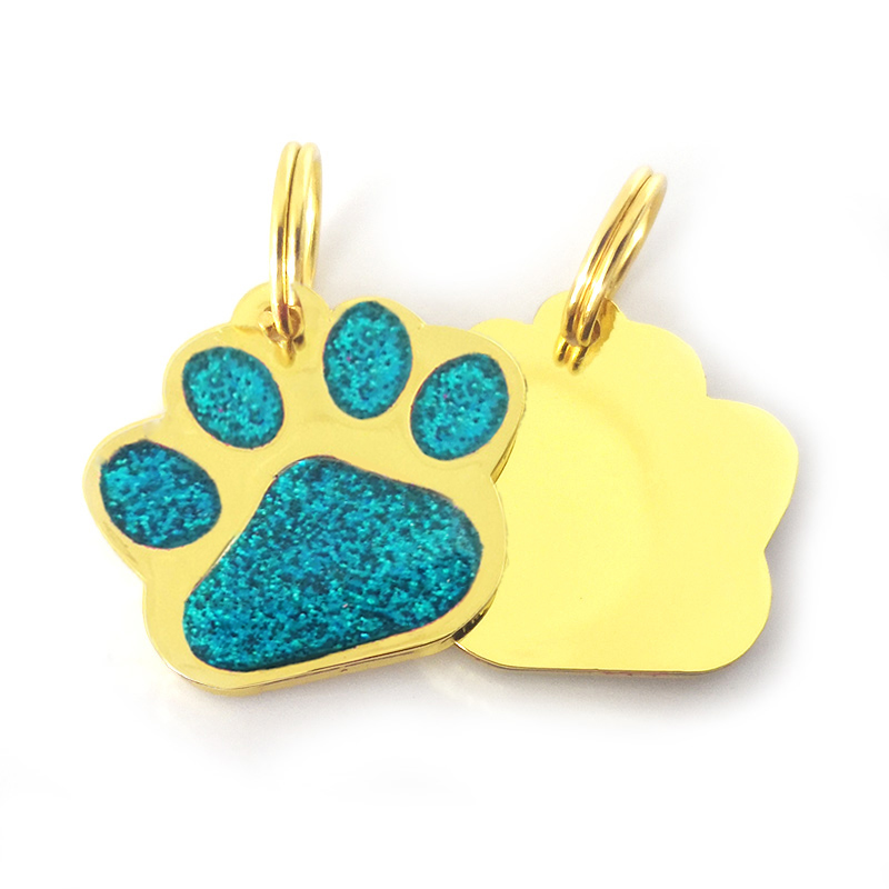 Pet Accessory, Pawprint Sparkling Cat and Dog Anti-Loss Tag