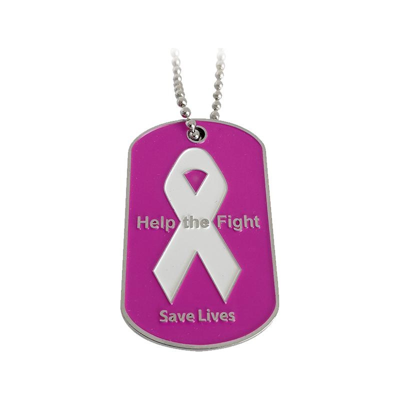 Breast Cancer Pink Ribbon Necklace