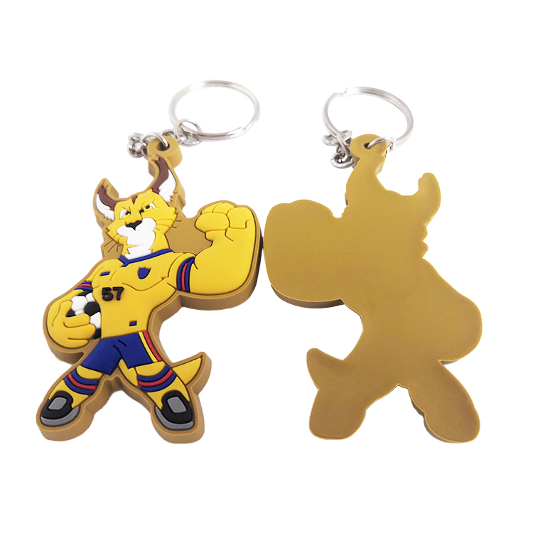 Cartoon Lion Football Sports Commemorative Keychain