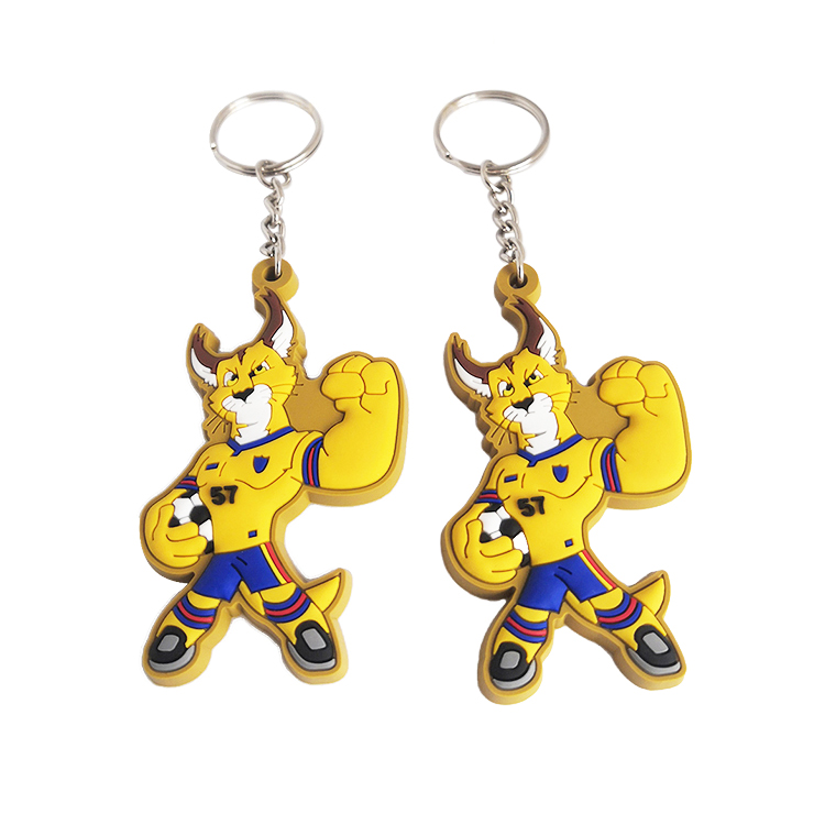 Cartoon Lion Football Sports Commemorative Keychain