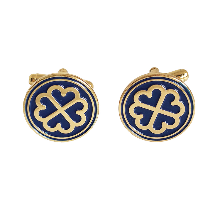 Custom Gold Cufflinks Enamel Gift