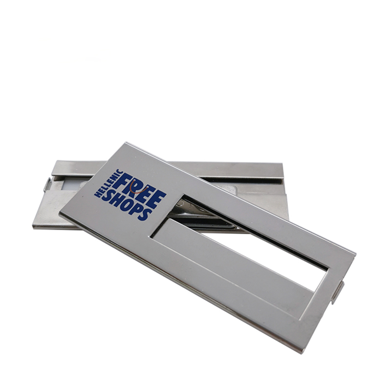 Hellenic Duty Free Shop Printed Logo Insertable Card Name Plate   