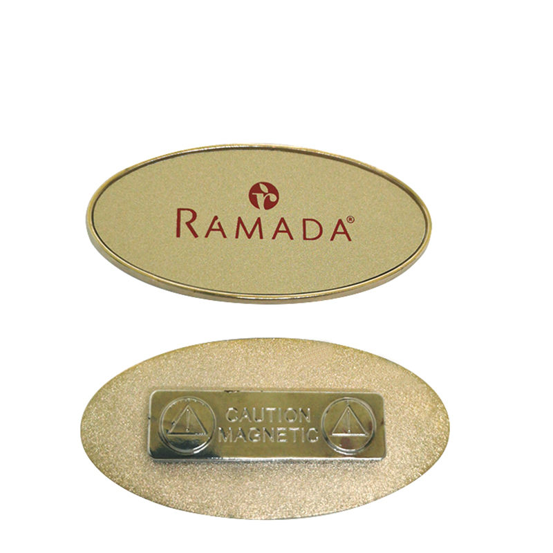 International Ramada Hotel Logo Metal Magenetic Name tag 