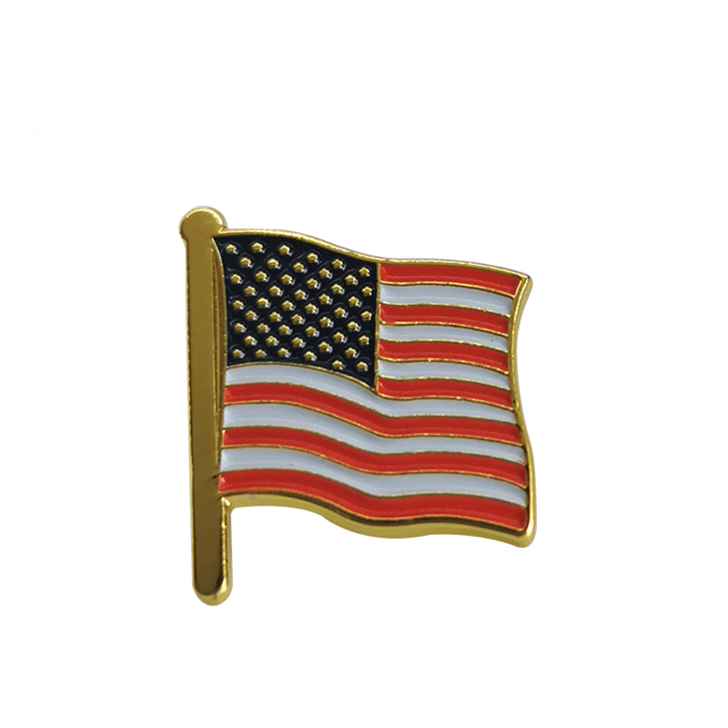 American Flag Metal Pins