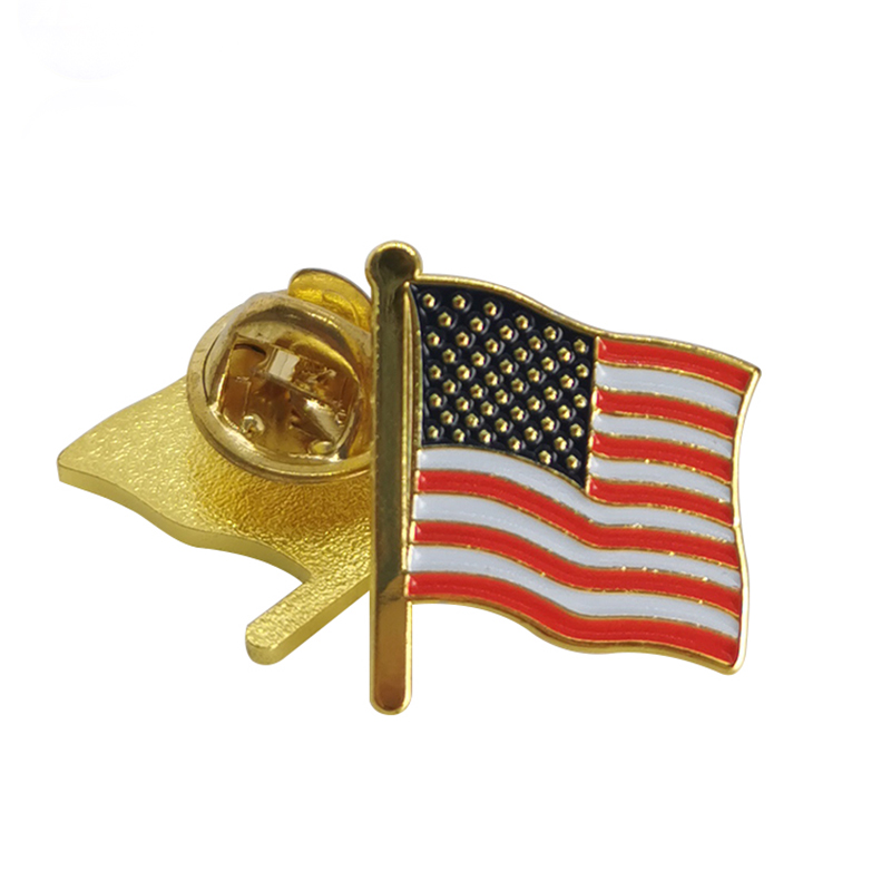 American Flag Metal Pins