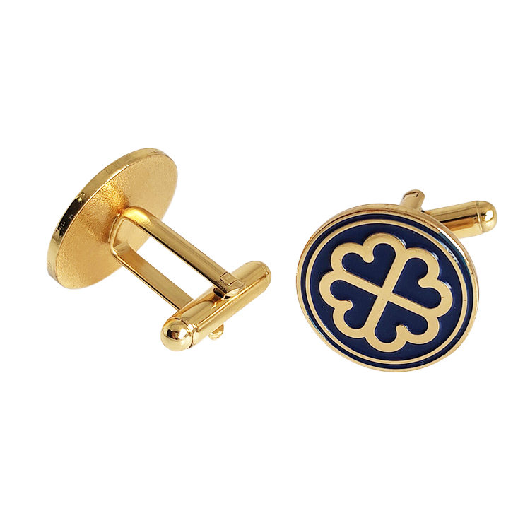 Custom Gold Cufflinks Enamel Gift