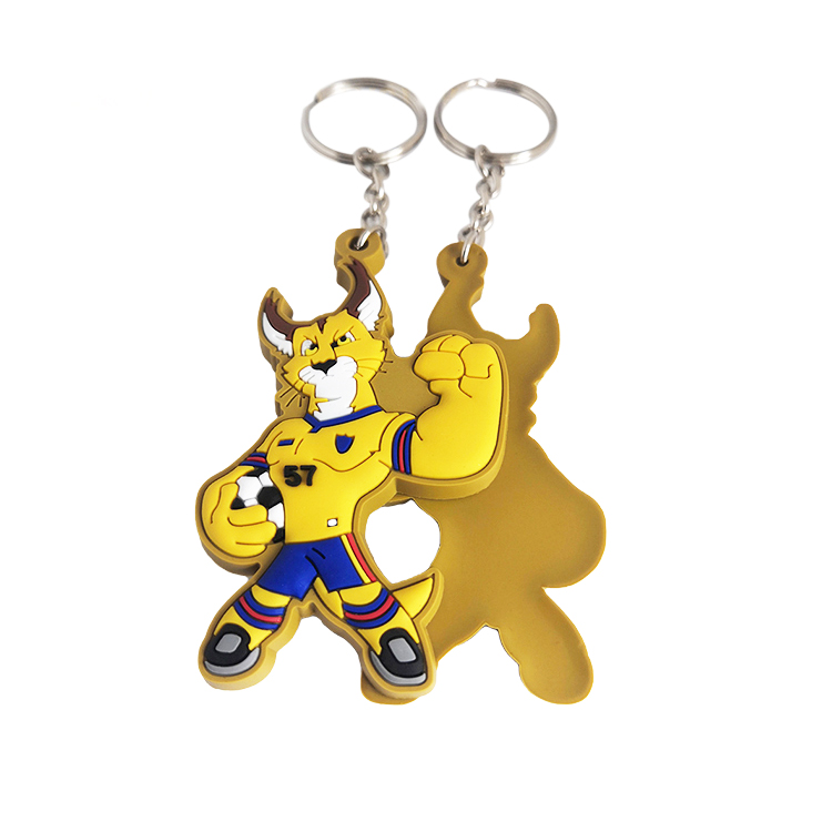 Cartoon Lion Football Sports Commemorative Keychain