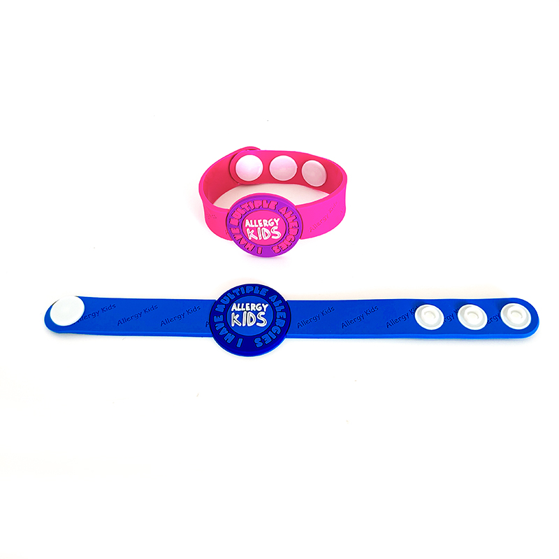 Autism Awareness Embossed Logo Buttons Silicone Kids Bracelet Wristbands