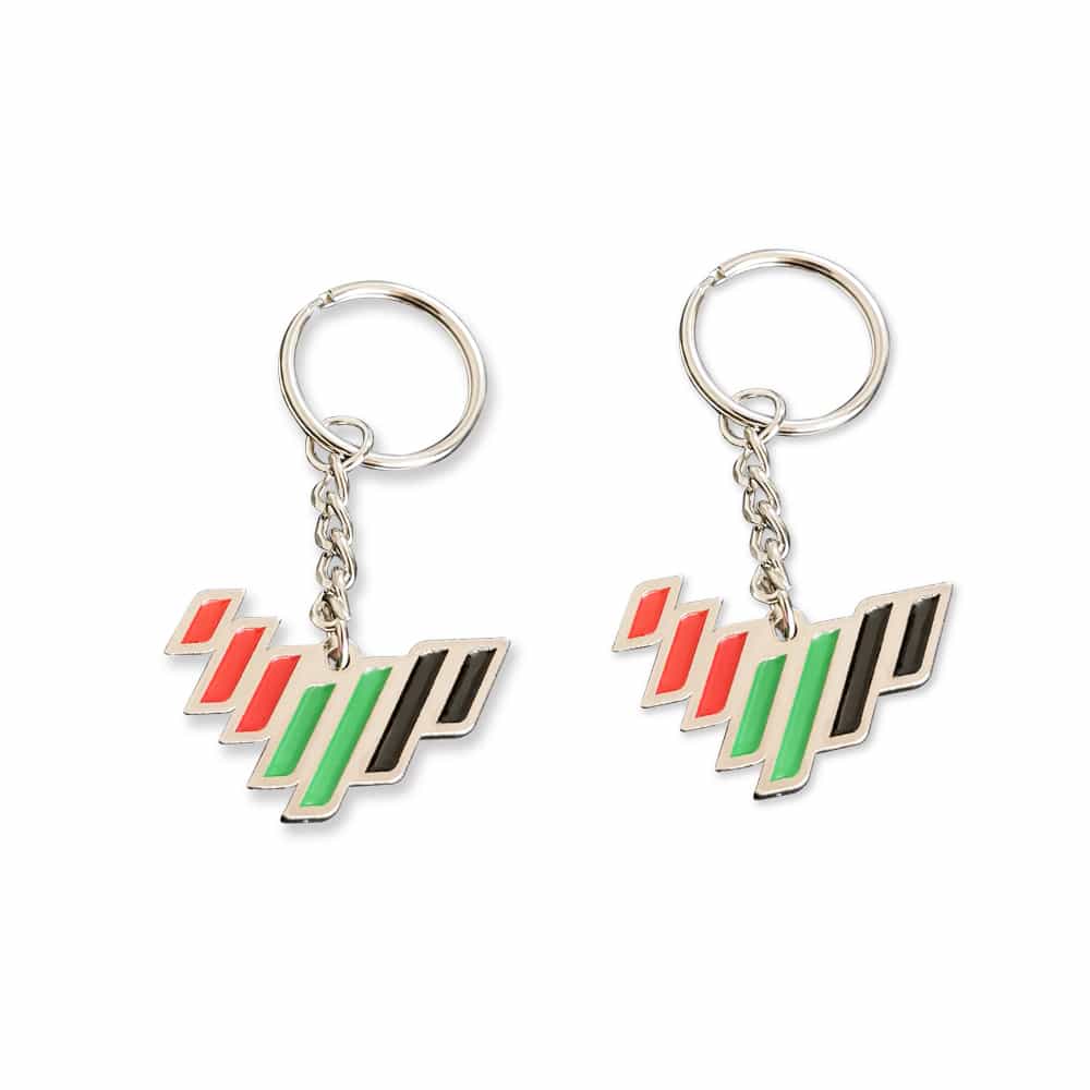 Soft Enamel UAE Nation Brand Logo Keychain Metal Keying National Day Souvenirs