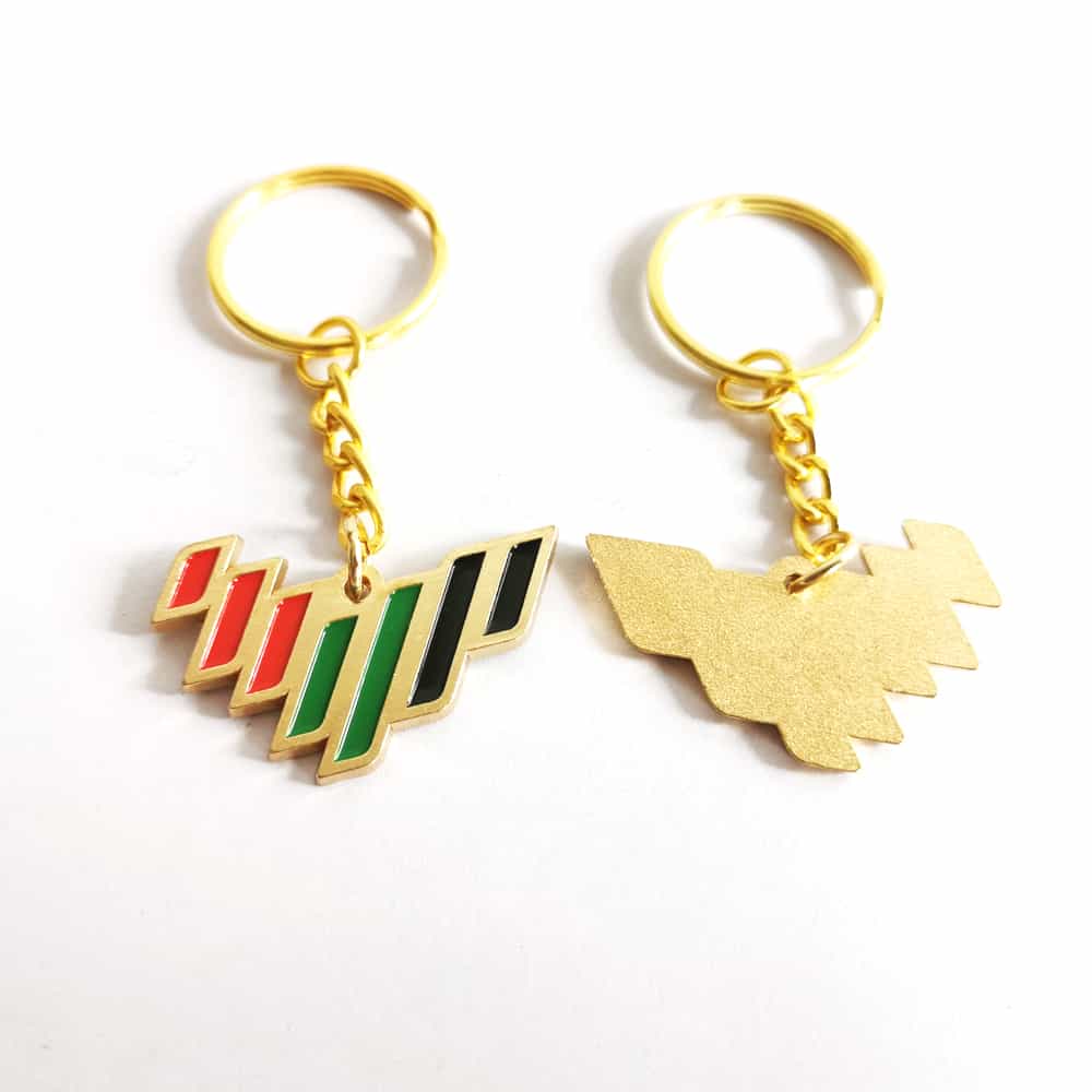 Soft Enamel UAE Nation Brand Logo Keychain Metal Keying National Day Souvenirs