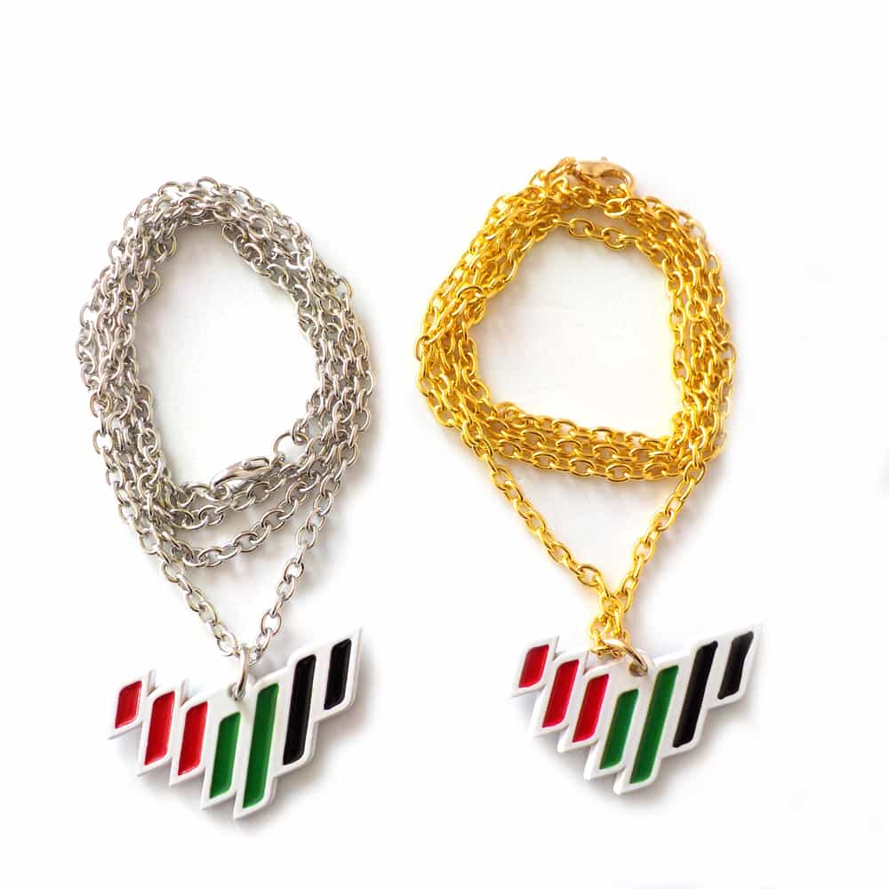 UAE National Brand Logo Necklace for Car Decoration Fashion Necklace Pendant Gifts