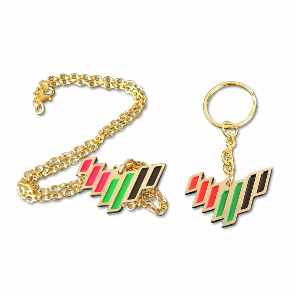 Soft Enamel UAE Nation Brand Logo Keychain Metal Keying National Day Souvenirs