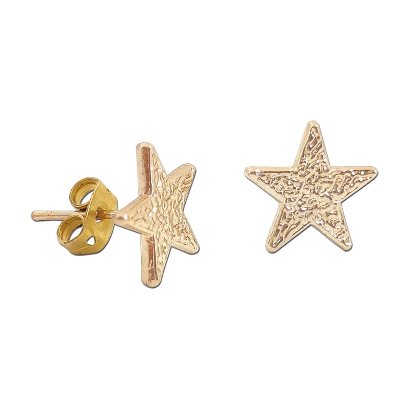 Ocean Theme Silver and Gold Starfish Earrings Studs