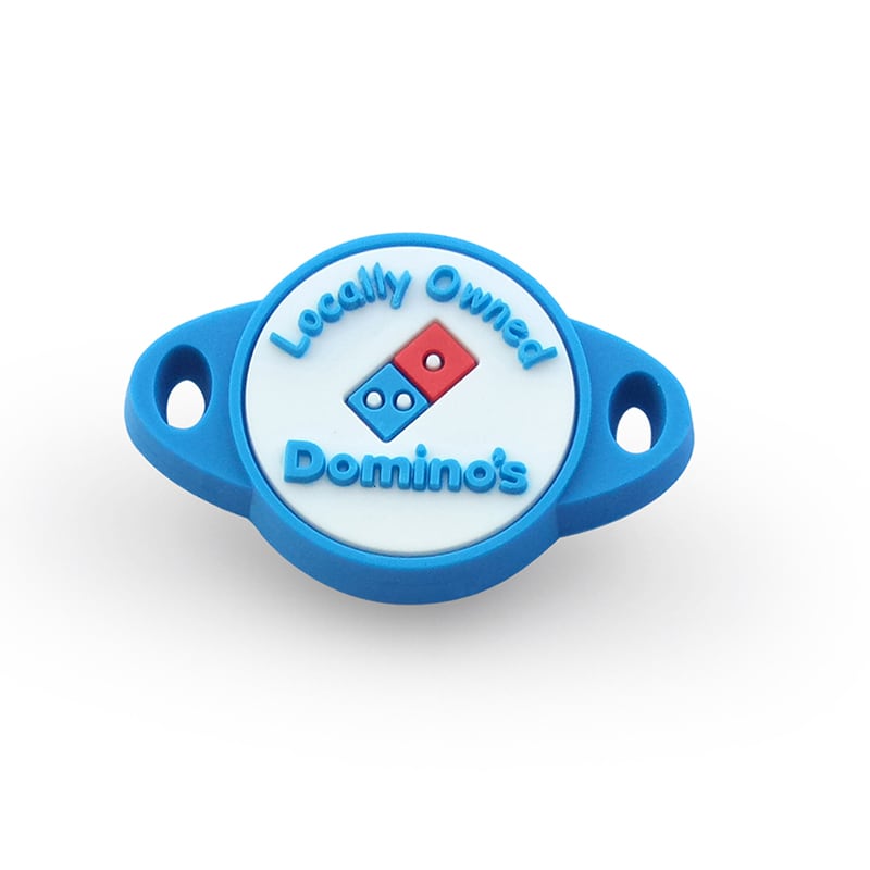 PVC Domino's Pizza Blue Custom Fashion Shoe Lace Buckle