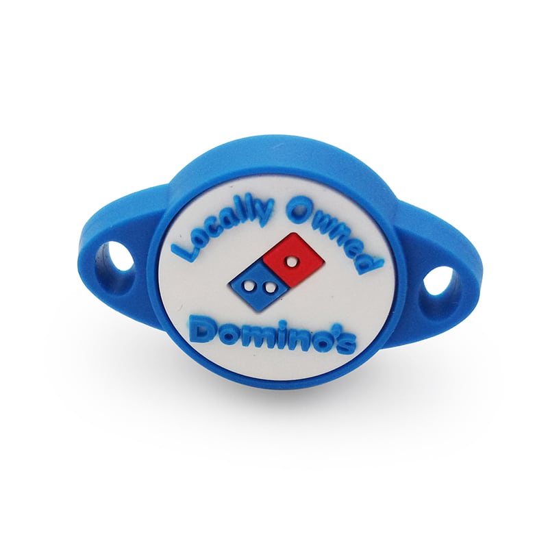 PVC Domino's Pizza Blue Custom Fashion Shoe Lace Buckle