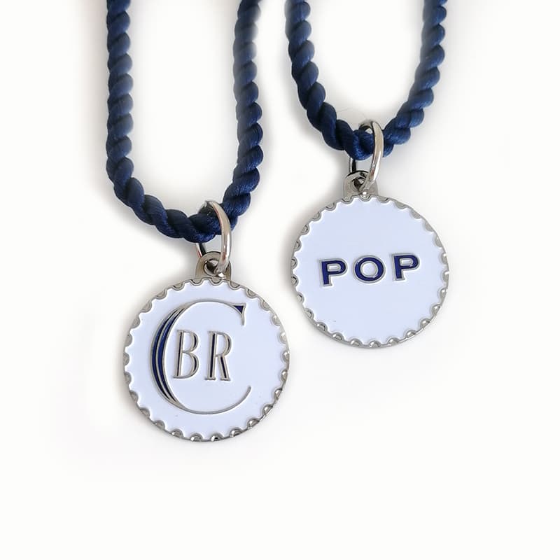 Custom Metal Enamel Hanging Necklace Pendant