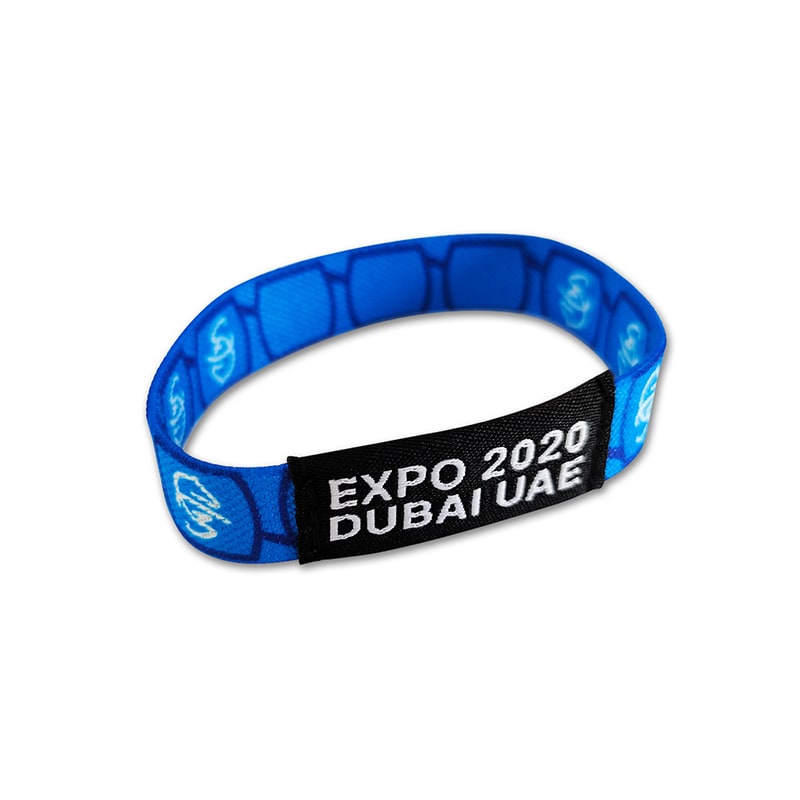 Customizable Elastic Webbing Wristband for UAE Expo