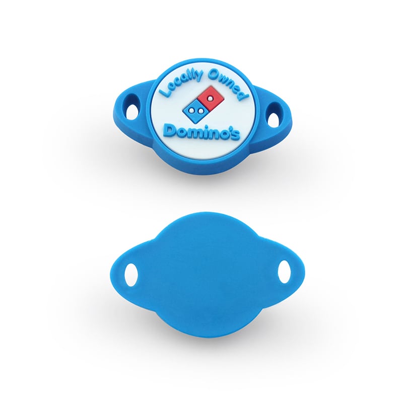 PVC Domino's Pizza Blue Custom Fashion Shoe Lace Buckle