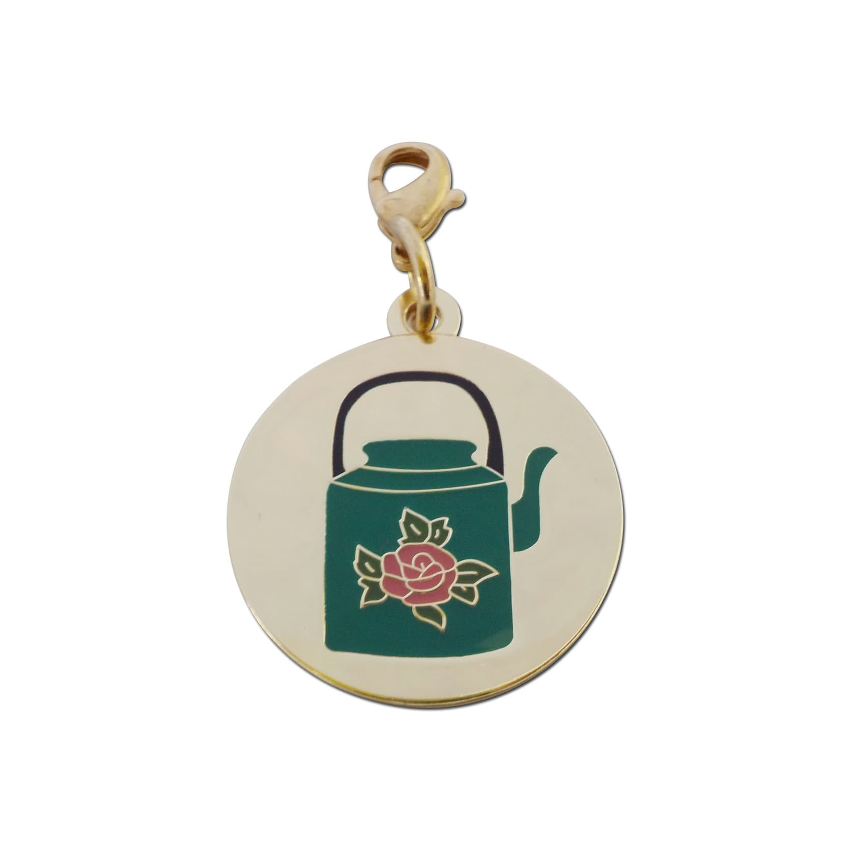 Soft Enamel Painted Logo Brass Zipper Puller and Pendant