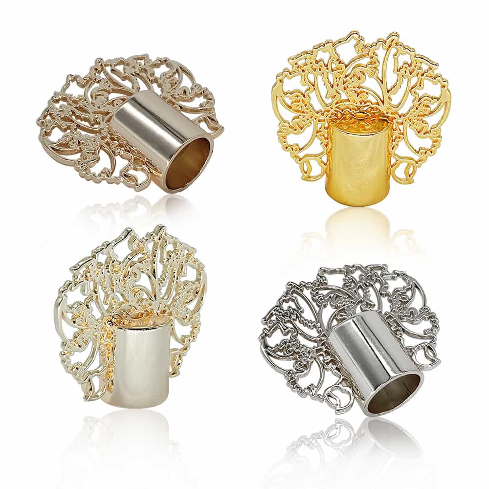 Metal Gold-Plated Luxury Floral Crown Shaped Perfume Bottle Cap