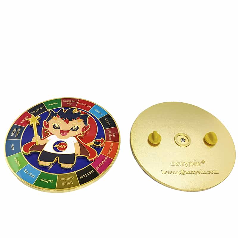 Zinc Alloy Glitter Playful ASNY Mascot Magic Wand Riveted Big Spinner