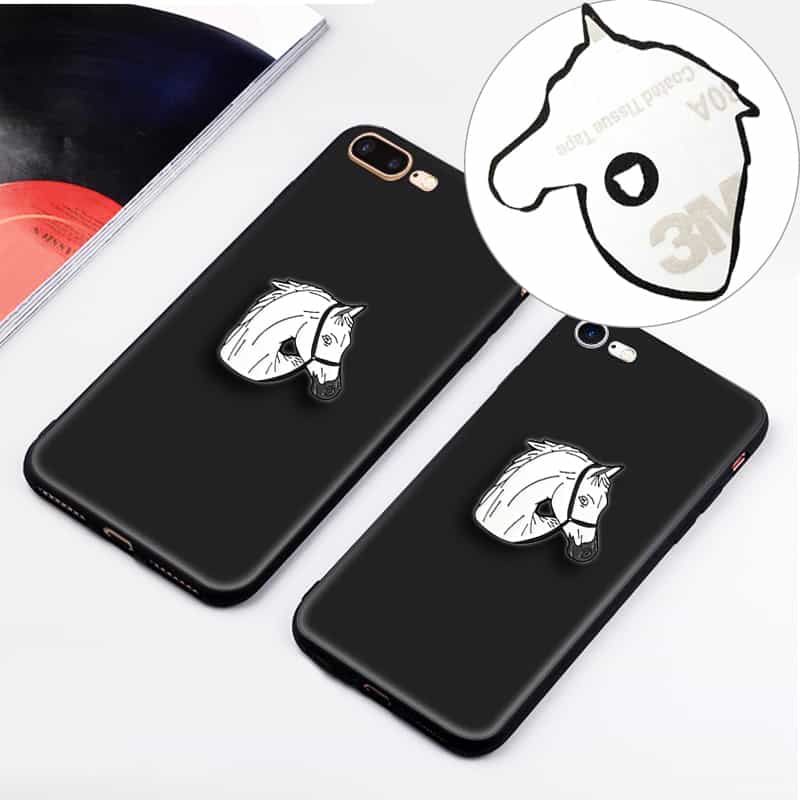 Zinc Alloy Soft Enamel Cartoon Animal Series Metal Phone Stickers