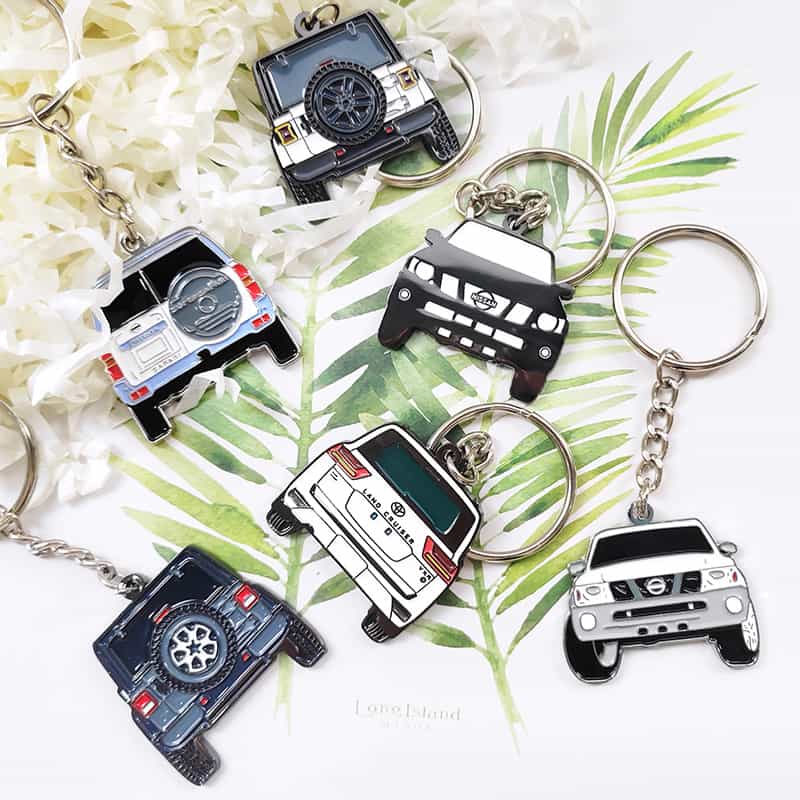 Zinc Alloy Die Cast Enamel Car Model Shape Design Metal Keychains