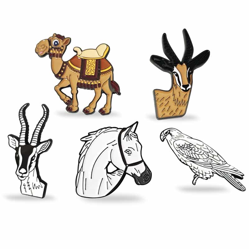 Zinc Alloy Soft Enamel Cartoon Animal Series Metal Phone Stickers