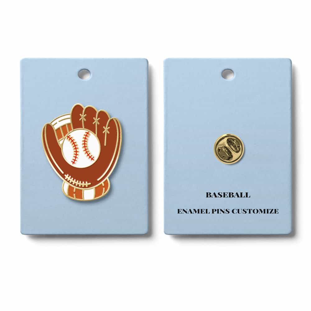 Custom Imitation Hard Enamel Baseball Glove Catch Badge Lapel Pin Club Promotional Souvenir Branded Merchandise